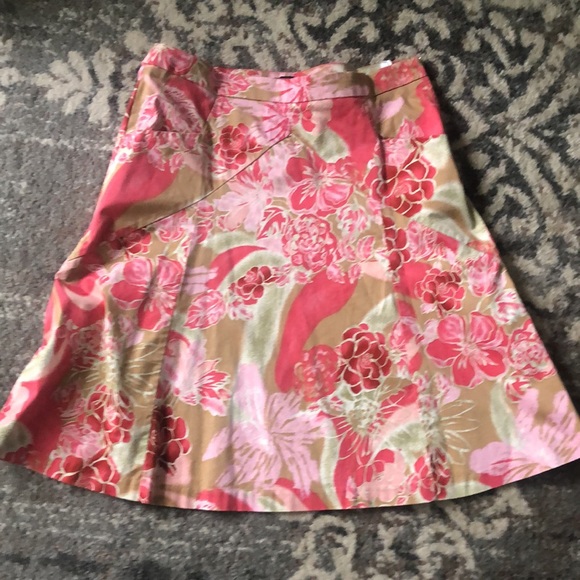 Express Dresses & Skirts - Express Design Studio Pink Floral Cotton Skirt 8